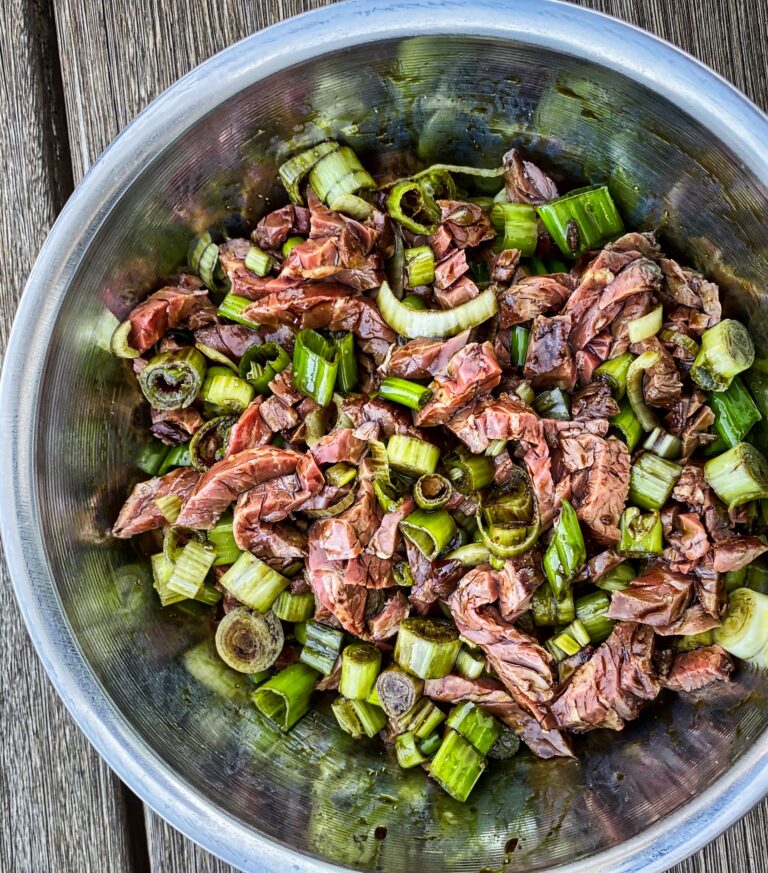 Steirischer Rindfleischsalat mit Kürbiskernöl vom Grill
